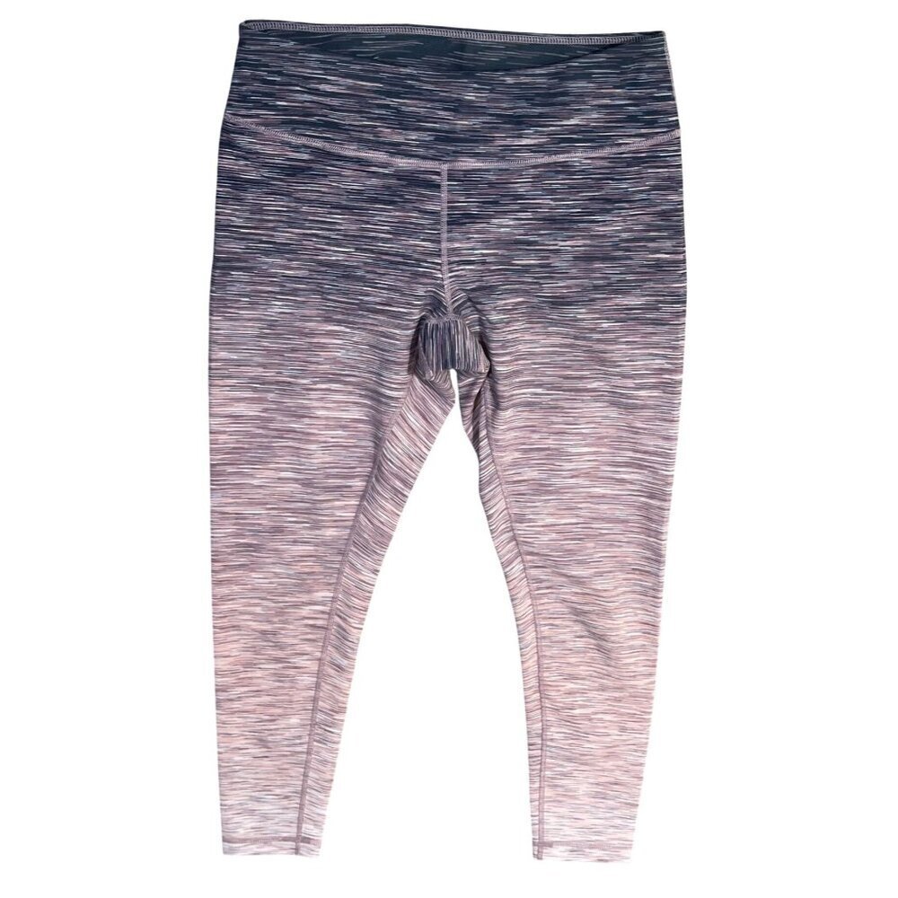 Zella Women's Legging Athletic Pink Ombre Stretch Cropped Medium M